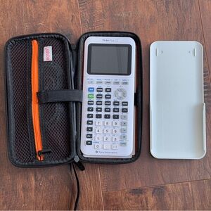 Texas Instruments TI-84 Plus CE Graphing Calculator with Pink Holder Case